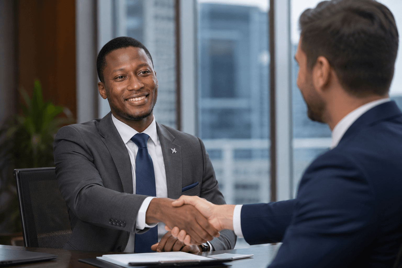 Engineering professionals discussing a project