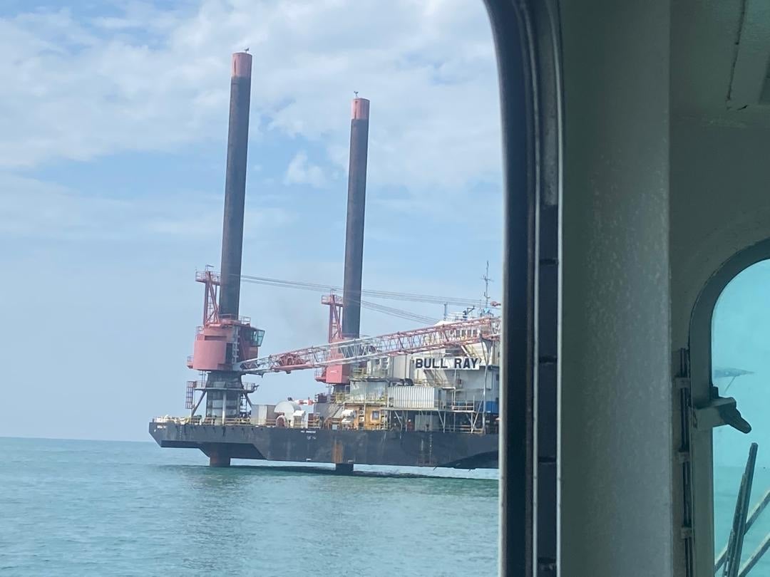 Offshore vessel viewed from another working vessel